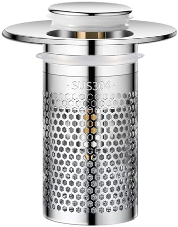 Stainless Steel Sink Drain Strainer with Hair Catcher Durable Anti-Clog
