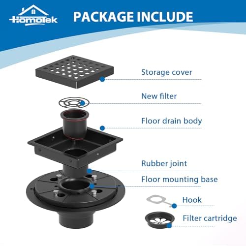 Stainless Steel 4 Shower Drain Kit