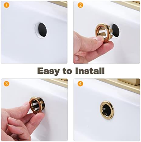 ARCORA 6-Pack Gold Sink Overflow Ring Covers