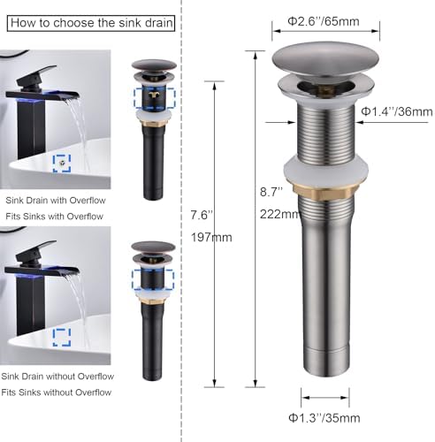 Durable Vessel Sink Drain for Bathroom