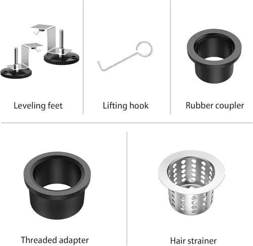 22-Inch Linear Shower Drain with Tile Insert Grate and Hair Strainer