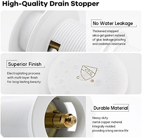 FerdY Pop-Up Drain Freestanding Bathtub Durable leak-proof design