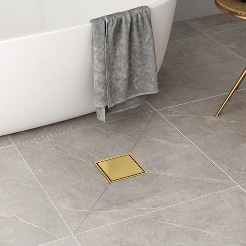 2-in-1 Tile Insert Grate - High-Flow Black Silver