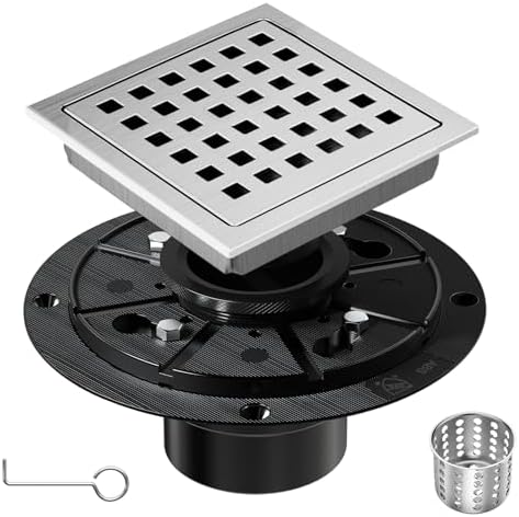 Perfect for the Latest Trends NIREU 4-Inch Square Floor Drain