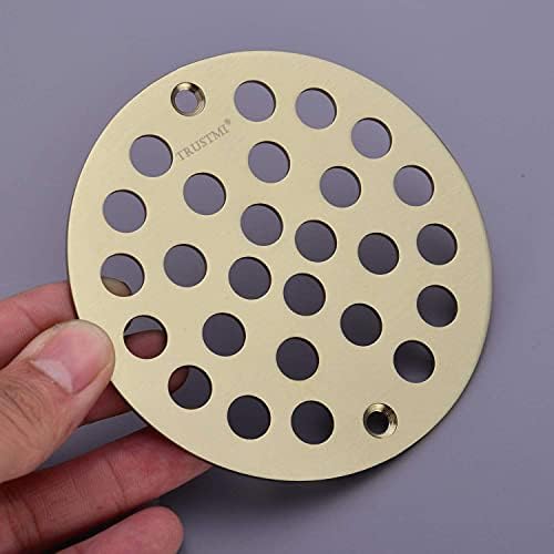 TRUSTMI 4 Screw-in Shower Drain Cover Replacement Brushed Gold
