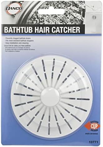 Danco 10771P Dual Suction Cup Hair Catcher for Tub