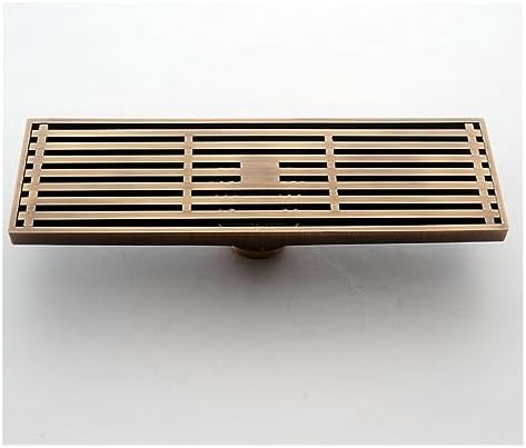 Rectangular Brass Antique Brushed Metal Bathroom Sink Drain Strainer