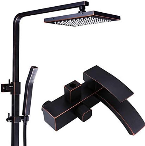 Rain Shower Set Durable rainhead Single-hand Faucet Oil rubber bronze