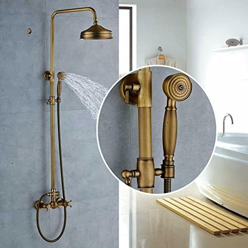 Antique Brass Rain Shower Faucet Set Durable Rainy unmistakable experience