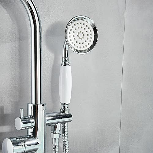 Durable 2-Handle Bathtub Shower Faucet with Rain shower Heads - Brass Construction