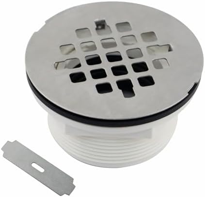 Welsan Brushed Nickel Shower Drain with Cover