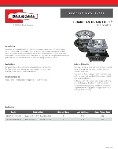 Compact Drain Lock to Prevent Blockages