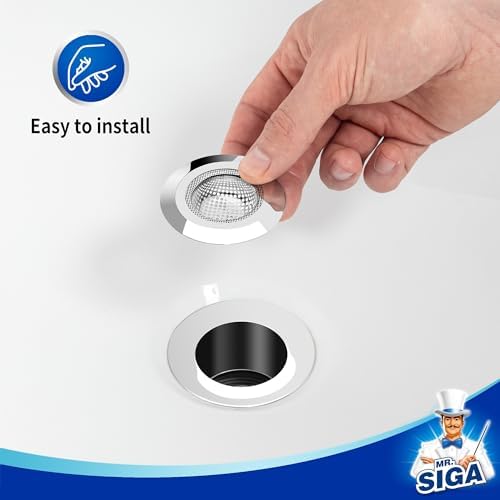 MRSIGA Bath matt draincompacteasy cleanefficient hair catchainless steeldrain strainer
