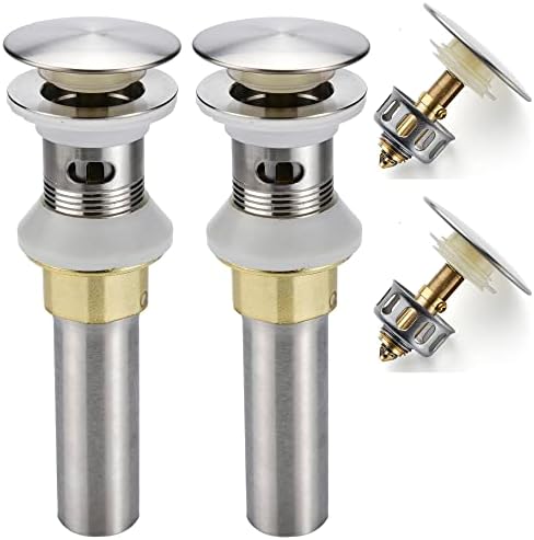 Bathroom Sink Drains 2 Pack Anti-Clogging Stopper