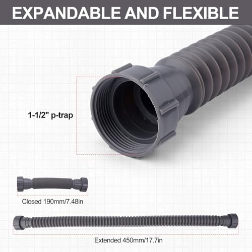Expandable P-Trap Sink Drain Kit 1-12 Inch