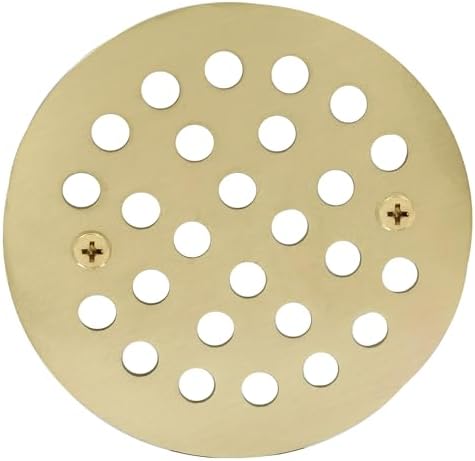 4-inch Round Shower Strainer Grate with Gold Finish