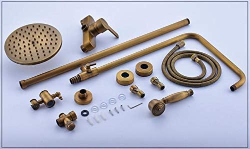 Huin Retro Shower Faucet Set Single Handle Wall-Mounted Bathroom Faucet