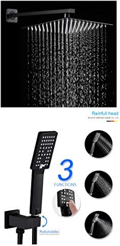 Gougeltd Rain shower system Easy rain bath Water-saving Durable faucet set Black