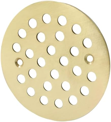 4-inch Round Shower Strainer Grate with Gold Finish