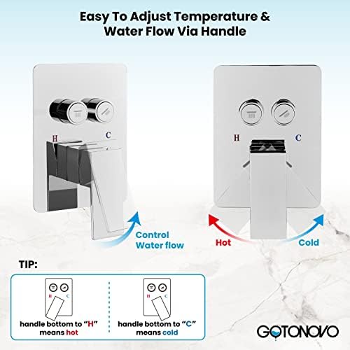 Gotonovo Push-button Rain Shower System