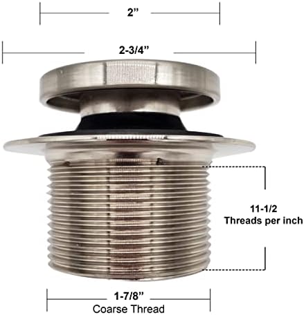 Westbrass bathtub drain plug set