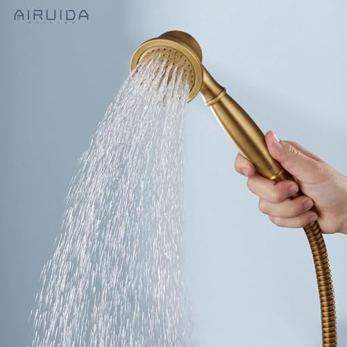 Overhead rainfall shower faucet combo with handheld spray