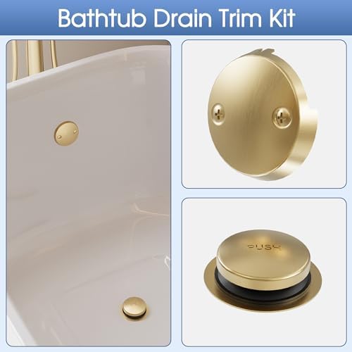 Golden bathtub drain set all-metal corrosion-resistant