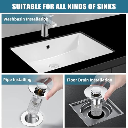 2-Piece Stainless Steel Sink Stopper