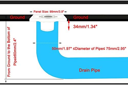 Antrader 39-inch Copper Floor Drain