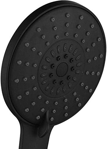 Gougeltd - Bathroom Matte Black Three-Functions Round Handheld Shower with Faucet Set