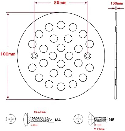 Evangeline 4 in 304 Stainless Steel Shower Drain Cover