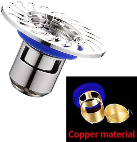Silver-Odorless Brass Floor Drain Plug