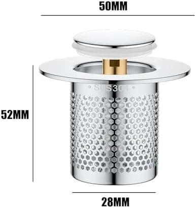 Pavepop 2-Pack Bath Sink Drainer with Hair Catcher