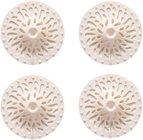 4-Pack White Silicone Drain Stopper Hair Catcher for Bathroom and Kitchen