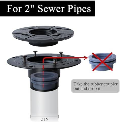 4 Inch Square Stainless Steel Shower Drain with Grid High Flow Brushed Nickel
