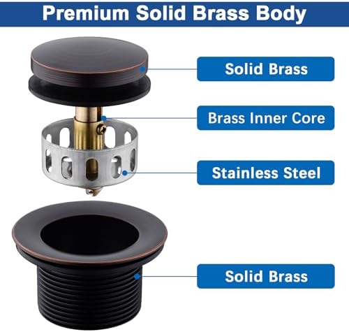 Easily Installed Tub Drain Kit for Oil Rubbed Bronze
