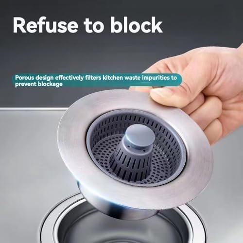 EMSTAR 3-in-1Kitchen Drain Stopper Strainer