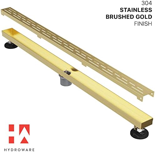 48-Inch Linear Shower Drain - stainless steel with hair strainer