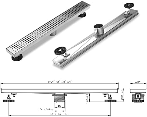 Linear Shower Drain 36 Inch