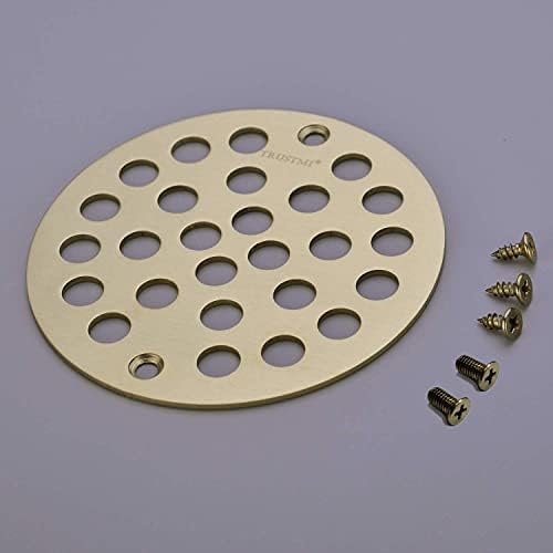 TRUSTMI 4 Screw-in Shower Drain Cover Replacement Brushed Gold