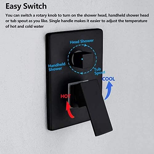 LED Rainfall Sprayer Faucet - Matte Black