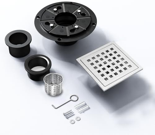 Perfect for the Latest Trends NIREU 4-Inch Square Floor Drain