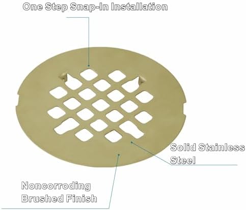 Welsan Gold Brushed Shower Drain Cover