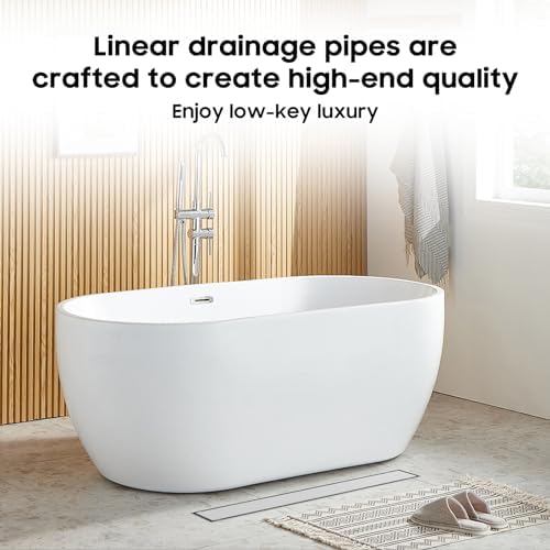DLONE 32-inch Stainless Steel Linear Shower Drain Durable Multi-Use
