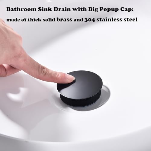 Ximlike Black Bath Sink Drain Kit