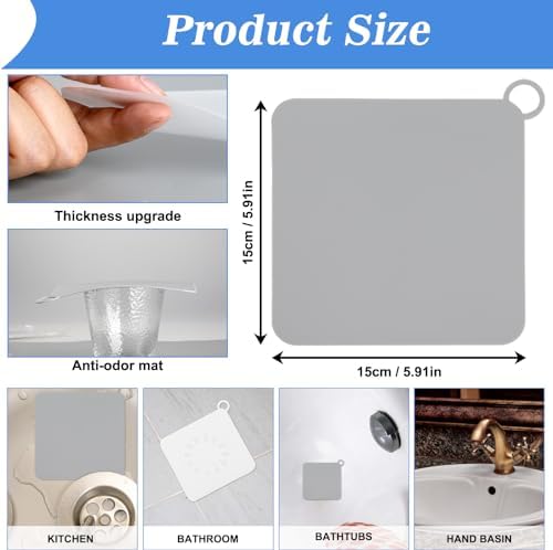 4-Pack Silicone Drain Covers
