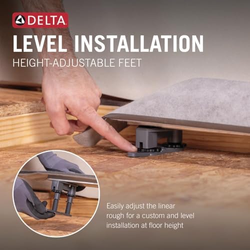 Delta 24-Inch Linear Shower Drain Wall Edge in Chrome