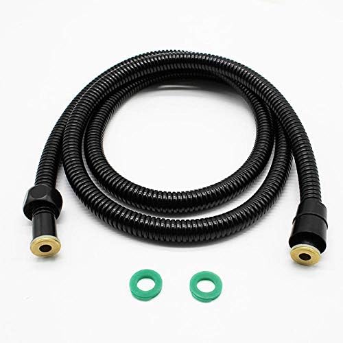 Gougeltd - Bathroom Matte Black Three-Functions Round Handheld Shower with Faucet Set