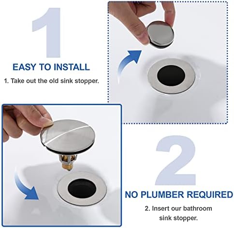 2-in-1 Universal Bath Sink Stopper