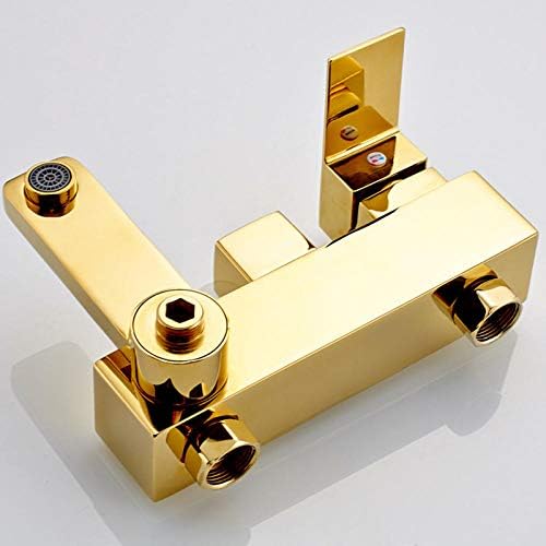 Luxury Gold Brass Bathtub Faucet with 30 Water Saving Rain shower Head Set